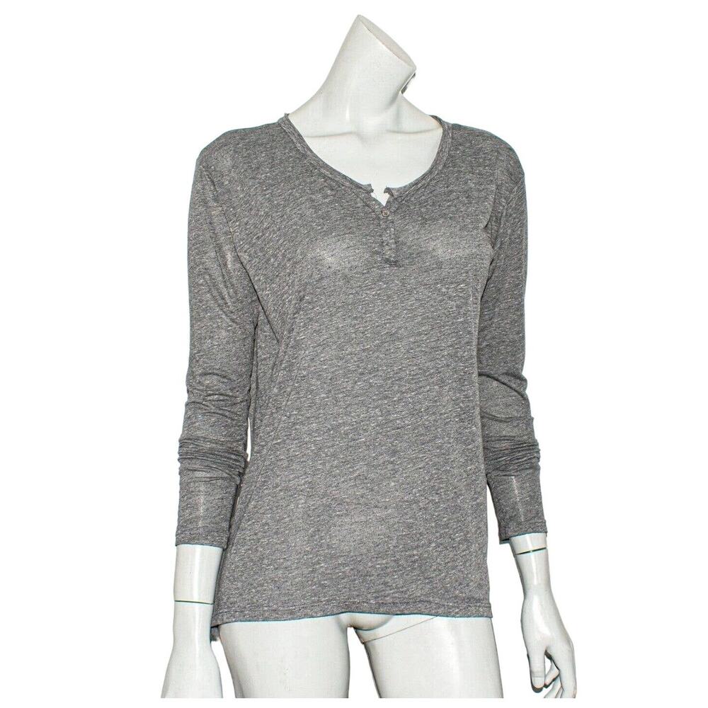XiRENA Long Sleeve Henley top  Gray Lightweight Size XS